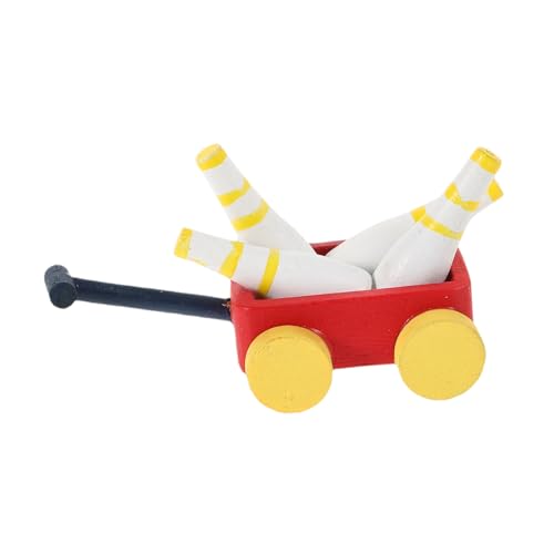 Abaodam Detailliertes Miniatur-Bowling-Set Für Puppenhäuser – Bowlingkegel Und -Wagen Aus Holz Im Maßstab 112 Sicheres Und Spannendes Spielzeug von Abaodam