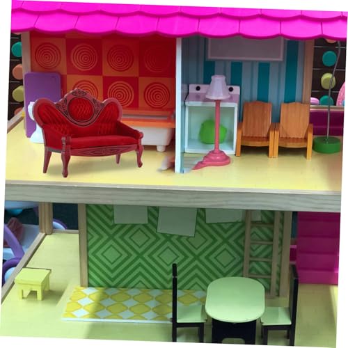 Abaodam Puppenhaus Möbel Holz Mini Sofa Dekoration Kleines Wohnzimmer Modell Realistisches Glattes Finish Foto Requisit und von Abaodam