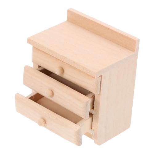 Abaodam Miniatur Möbel Schrank Aus Holz Vintage Nachttisch Für Puppenhaus Mini House Bedside Table Dekoration Für Feenhäuser Und Miniaturszenen Für Stilvolle Wohnaccessoires von Abaodam