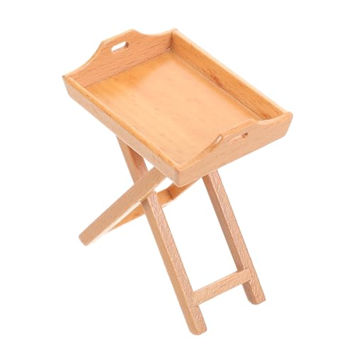 Abaodam Puppenhaus Möbel Realistisches Mini Holztablett für Küche Platzsparendes Design Langlebiges Sammler und Spielzubehör von Abaodam