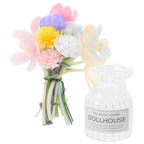 Abaodam Puppenhaus Ornament Glasvase Dekoration für Puppenhaus und Mikrogarten Realistische Topfpflanzen Accessoire Mini Zubehör für Kreative Abaodam Puppenhaus Ornament Glasvase Dekoration für Puppenhaus und Mikrogarten Realistische Topfpflanzen Accessoire Mini Zubehör für Kreative von Abaodam