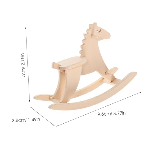Abaodam Puppenhaus Schaukelpferd Modell DIY Bemalbar Holz Rocking Horse Dekoration Micro Landschaft Requisit Puppenhaus Möbel Abaodam Puppenhaus Schaukelpferd Modell DIY Bemalbar Holz Rocking Horse Dekoration Micro Landschaft Requisit Puppenhaus Möbel von Abaodam