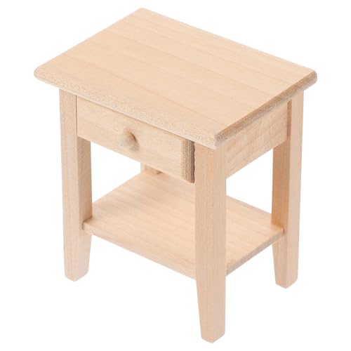 Abaodam Miniatur- -nachttisch Maßstab 1/12 Mini-holzmöbel für Puppen von Abaodam