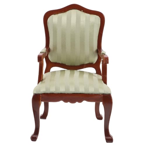 Abaodam Puppenhaus Sofa Stuhl Möbel Stühle Miniatur Stuhl Mini Couch Puppenhaus Dekorationen Miniatur Sessel Puppenhaus Zubehör Puppenhaus Sessel Mini Stuhl Holz von Abaodam