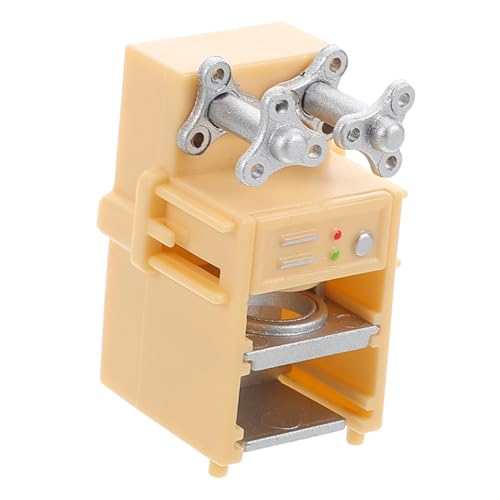 Abaodam Puppenhaus Versiegelungsmaschine Kaffeehaus Modell Mini Kaffeemaschine Puppenhaus Miniaturgeräte Mini Harzbecher Ornamente Puppenhaus Miniaturofen Beige Kunststoff von Abaodam