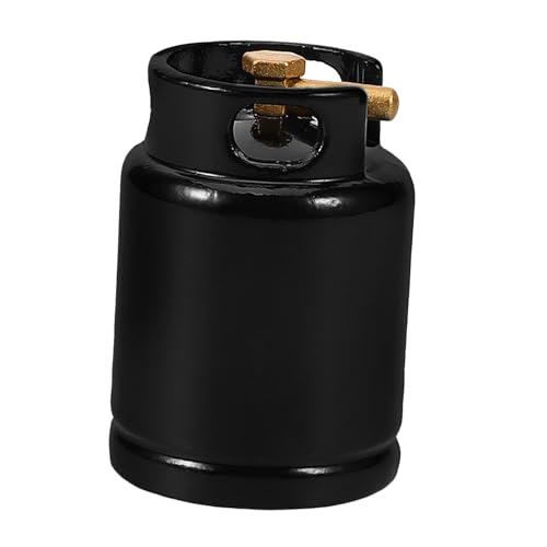 Abaodam Puppenhaus-küchenzubehör Herd Miniatur Puppenhausmöbel Mini-mikrowelle Küchen-gasflaschenmodell Küchendekor Mini-küchen-gasflasche Mini-gasflasche Black Legierung von Abaodam