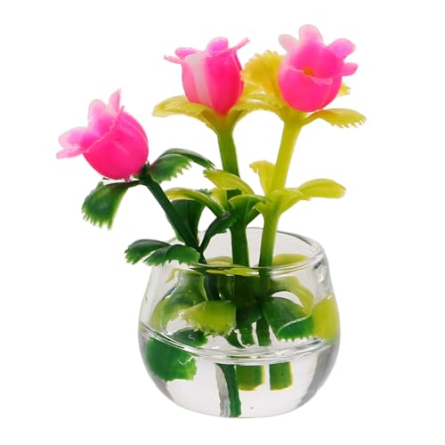 Abaodam Puppenhaus Miniatur Topf Künstliche Pflanze Lebensechte Glas Vase Blume Für Dekoration Spielzeug Abaodam Puppenhaus Miniatur Topf Künstliche Pflanze Lebensechte Glas Vase Blume Für Dekoration Spielzeug von Abaodam