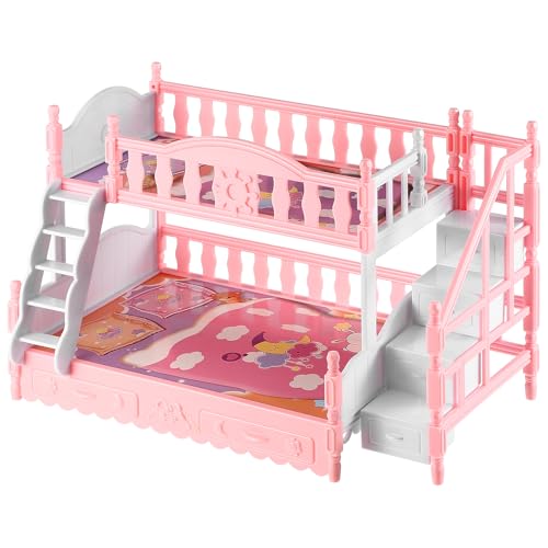 Abaodam Puppenhausbett Etagenbett Für Puppen Puppenbett Puppenhaus Mit Minibett Mini-hausbett Puppenhausdekoration Etagenbett-Ornament Miniatur-etagenbettmodell Plastik Baby Möbel Hochbett Abaodam Puppenhausbett Etagenbett Für Puppen Puppenbett Puppenhaus Mit Minibett Mini-hausbett Puppenhausdekoration Etagenbett-Ornament Miniatur-etagenbettmodell Plastik Baby Möbel Hochbett von Abaodam