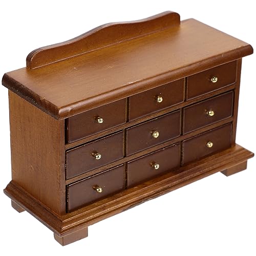 Abaodam Puppenhaus Miniaturschrank Miniaturmöbel Mini-aufbewahrungsbox Aus Holz Für Kinder Puppenhauszubehör von Abaodam
