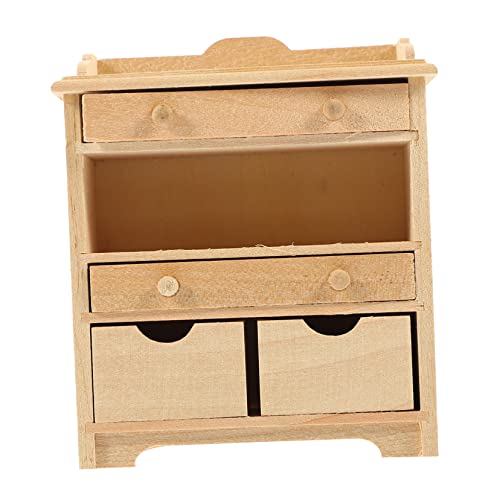 Abaodam Puppenhausmöbel Handgefertigtes Miniaturmodell als Dekorativer Schrank für Puppenhaus Szenen DIY Zubehör für Sammler und Bastelfreunde von Abaodam