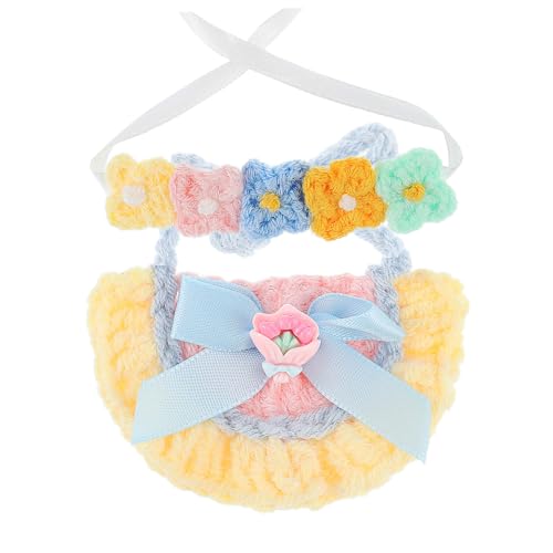 Abaodam Puppenkleider Zubehör Kompatibel für Labubu Puppen Outfit Set mit Blumen Haarband und Babylätzchen aus Hochwertiger Baumwolle für Puppen Vielseitig Einsetzbar Abaodam Puppenkleider Zubehör Kompatibel für Labubu Puppen Outfit Set mit Blumen Haarband und Babylätzchen aus Hochwertiger Baumwolle für Puppen Vielseitig Einsetzbar von Abaodam