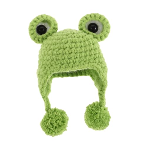 Abaodam Puppenmütze Minimützen Mützenzubehör Für Puppen Mützenstricken Für Kleine Mützen Zum Basteln Kleine Wintermützen Grünes Garn von Abaodam