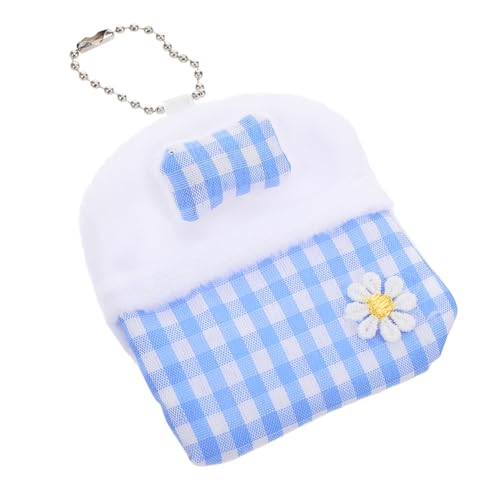 Abaodam Puppenschlafsack Puppenbett Schlafsack Dekorativer Schlafsack Puppen Geschenkidee Schlafsack mit Kette Puppendekoration Cartoon-Puppentasche Minitasche für Puppe Plüsch von Abaodam