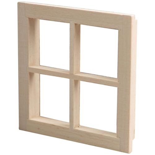 Abaodam Puppenstubentüren Und -Fenster Mini-puppenhaus Mini Funktionierende Dinge Miniaturen Puppenhäuser Miniaturmöbel Puppenhausmöbel Mini-hausschmuck Puppenmöbel Hölzern Khaki von Abaodam