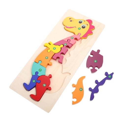 Abaodam Puzzle-Bausteine Kleinkindblöcke lehrreich Kinder Puzzle rätselbuch Kinder Kinderspielzeug Kleinkindpuzzles aus Holz pädagogisches Puzzlespielzeug Puzzle-Spielzeug aus Holz hölzern von Abaodam