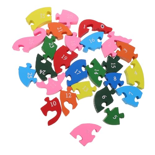 Abaodam Puzzle Neujahrsgeschenk Lernrätsel gestalten Vorschulrätsel ABC-Blöcke Stielspielzeug Lernspielzeug für Kleinkinder Kindergarten-Rätsel Montessori-Rätsel Intelligenzspiel Holz von Abaodam