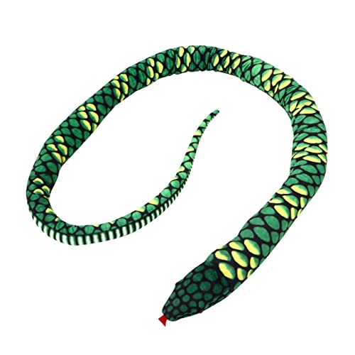 Abaodam Python-Puppe für kinderspielzeug wichtelgeschenke lustig hühner lustig Kid Toys Plüschtier realistisches Schlangenspielzeug PP Baumwolle Green von Abaodam