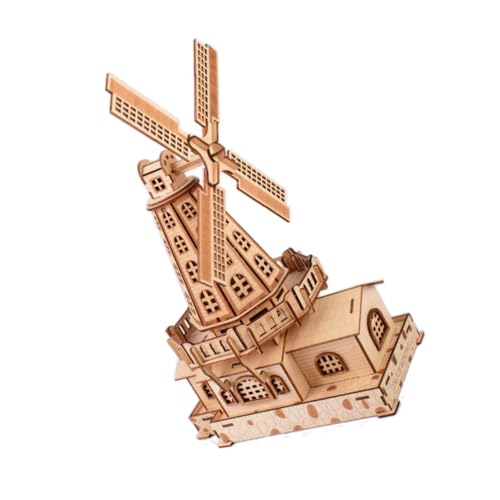 Abaodam Rätsel Windmühlenpuzzle Aus Holz Windmühlen-Puzzle Selber Machen Puzzle Windmühle Niederlande Hölzern 3D Handbuch von Abaodam