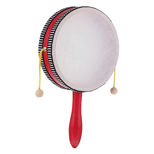 Abaodam Rasseltrommel Musikinstrument Rot Handtrommel Früherziehung Handlich Leicht Tragbar Fördert Hand Auge Koordination Abaodam Rasseltrommel Musikinstrument Rot Handtrommel Früherziehung Handlich Leicht Tragbar Fördert Hand Auge Koordination von Abaodam