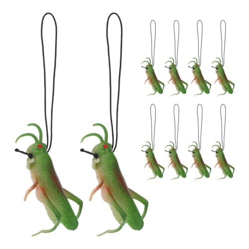 Abaodam Realistische Grashüpfer TPR-Tierfiguren für interaktive Partygeschenke, Desktop-Dekoration, Goodie-Bag-Füller, authentische Insektenmodelle zum Lernen und Spaß, 10 Stück von Abaodam