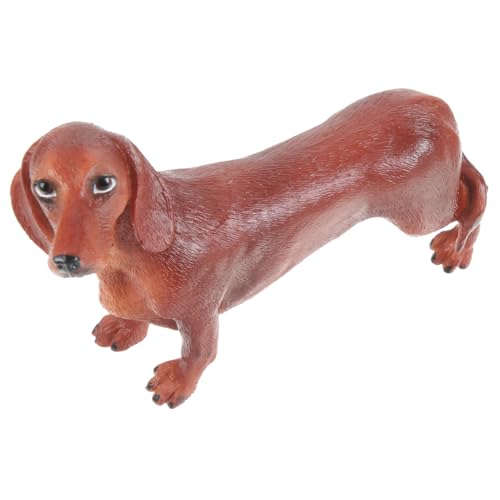 Abaodam Realistische Hundefigur aus Kunststoff Lebensechte Hund Modellfigur Kindgerechtes Dekoratives Tier Ornament für Schreibtisch und Zimmer Langlebig und Detailgetreu Gestaltet von Abaodam