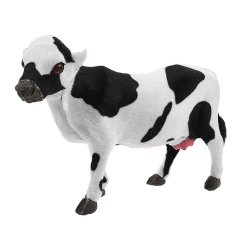 Abaodam Realistische Kuh Figur Resin Modell Farmtier für Lernspiel Deko Mikro Landschaft Zubehör von Abaodam