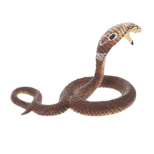 Abaodam Realistische Kunststoff Schlange Lebensechte Cobra Nachbildung Pädagogisches Tiermodell für Kreatives Lernspielzeug und Streichspiel für Jungen und Mädchen Robustes Material von Abaodam