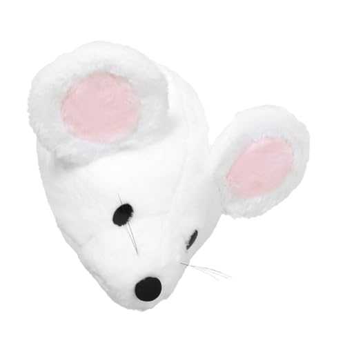 Abaodam Realistische Spielzeugmaus Plüschspielzeug Hamster Niedliches Stofftier für Partys Geburtstagsparty-Zubehör Plüschhamster Tierspielzeug Weiß von Abaodam