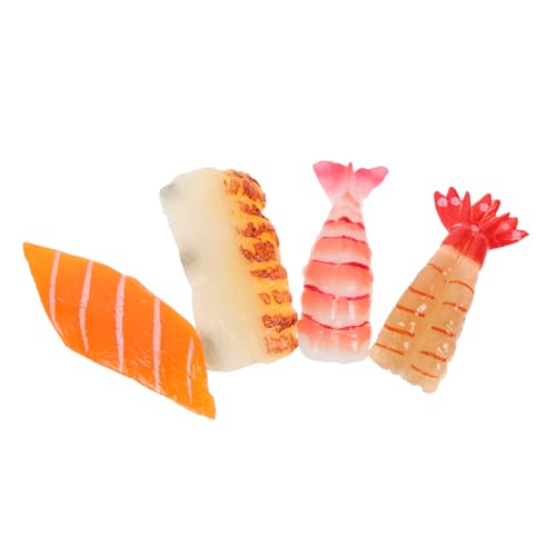 Abaodam Realistische Sushi-Modelle, künstliche Lebensmitteldekoration für Fotografie, Spielen, künstliches Sushi für Heimdekoration, Foto-Requisiten und Layouts, 4 Stück Abaodam Realistische Sushi-Modelle, künstliche Lebensmitteldekoration für Fotografie, Spielen, künstliches Sushi für Heimdekoration, Foto-Requisiten und Layouts, 4 Stück von Abaodam