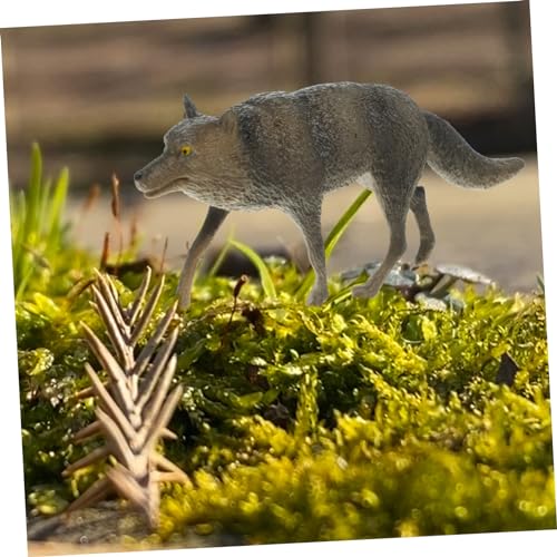 Abaodam Realistische Wolf Figur Tiermodell Leichtes Wildlife Kinderzimmer Deko Lernspielzeug Pädagogisch Fördernd von Abaodam