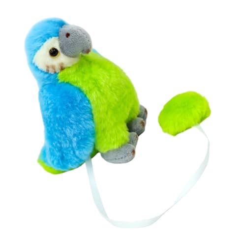 Abaodam Realistischer Blauer Plüsch-papagei Weiches Schulter-vogelspielzeug für Piratenkostüme und Halloween Authentisches Cosplay-Accessoire für Erwachsene von Abaodam