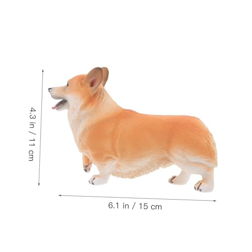 Abaodam Realistisches Corgi Hundemodell aus Kunststoff Detailgetreues für Dekoration Sammelfigur für Hundeliebhaber Niedliches Puppenmodell für Kinderzimmer und Themenpartys von Abaodam