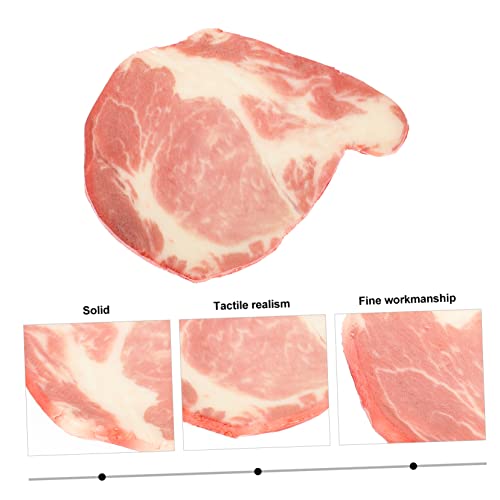 Abaodam Realistisches Fake Beef Modell Lebensmittelspielzeug Küchendeko Lebensechte Fleischrequisite für Restaurant Kindergarten Wohnzimmer Supermarkt von Abaodam