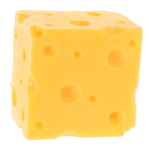Abaodam Realistisches Künstliches Käsemodell Dreieckige Käse Dekoration für Küche und Fotografie Vielseitiges Fake Cheese Prop für Food Display DIY Szene und Ladendekor von Abaodam