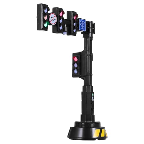 Abaodam Interaktives Kleiner Ampelspielzeug für Kinder mit Automatischem Lichtwechsel und Soundeffekten Pädagogisches Verkehrssignalmodell für Rollenspiele und Zimmerdekoration von Abaodam