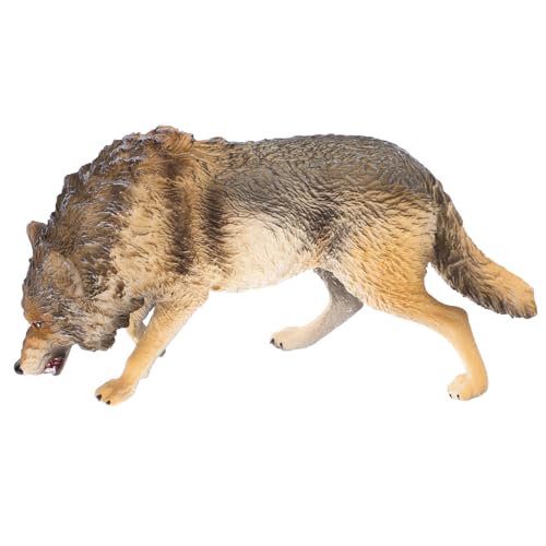 Abaodam Realistisches Wolf Modell aus Robustem Material Kleines Wildtier für Pädagogisches Wildlife Animal Cognitive Modell Naturgetreue Tierfigur für Wohn und Schreibtischdekoration von Abaodam