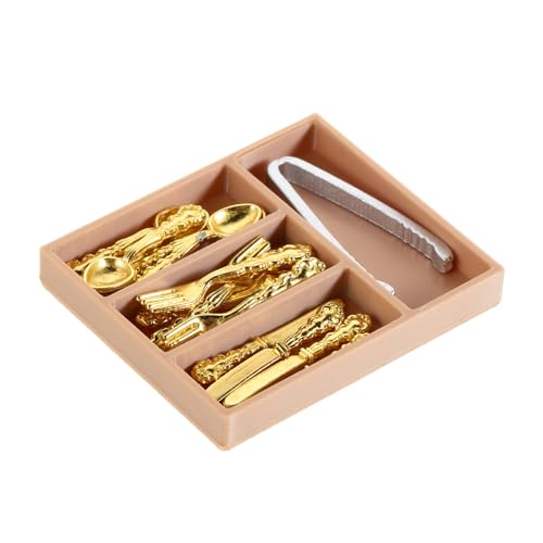 Abaodam Realistisches mit Besteck aus Teilig Aufbewahrungsbox für Kreatives Rollenspiel und Küchen Dekoration Abaodam Realistisches mit Besteck aus Teilig Aufbewahrungsbox für Kreatives Rollenspiel und Küchen Dekoration von Abaodam