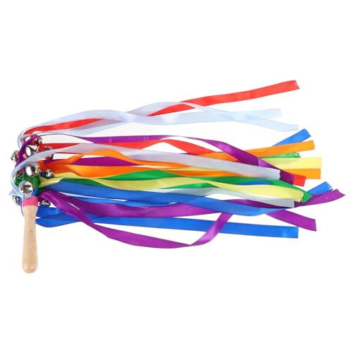 Abaodam Regenbogen-Bandstäbe mit Glocken, Luftschlangen für Gymnastik, Tanz, Hochzeit, Partys, ansprechende Handbänder für Outdoor-Aktivitäten, festliche Veranstaltungen Abaodam Regenbogen-Bandstäbe mit Glocken, Luftschlangen für Gymnastik, Tanz, Hochzeit, Partys, ansprechende Handbänder für Outdoor-Aktivitäten, festliche Veranstaltungen von Abaodam