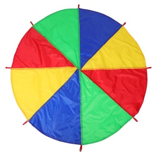 Abaodam Regenbogen Regenschirm Für Früherziehung Integrationstraining Mehrfarbig Spielgeräte Für Draußen Für Gruppenspiele Teamspiele von Abaodam