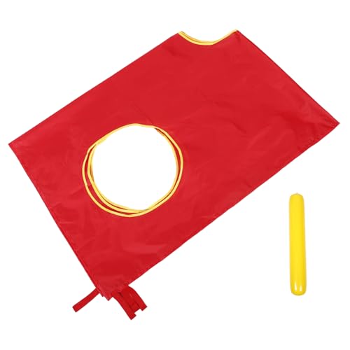 Abaodam -Regenbogenschirm Outdoor Spielplatz Regenbogen- -Gymnastikspielzeug laufenden Fallschirm Trampolin Stoff rot von Abaodam