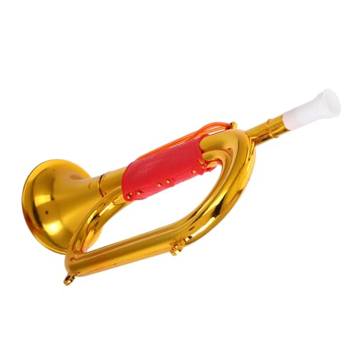 Abaodam Requisiten Trompete Musikspielzeug Trompete Trompeten Requisite Musik Spielspielzeug Kleinkind Trompete Signalhorn Kinderspielzeug Trompete Trompete Kunststoff Golden von Abaodam