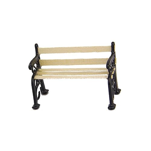 Abaodam Retro Holzbank für Mini Möbel Puppenhaus Zubehör für Garten und Wohnzimmer Dekoration Imitation im Vintage Stil von Abaodam