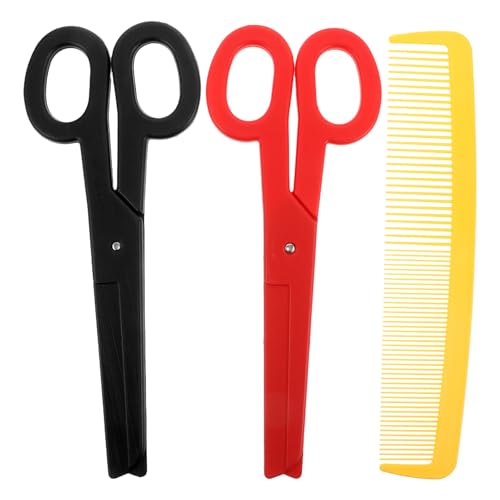 Abaodam Riesiger Clownkamm Und Schere: Übergroße Plastikschere Und Riesiger Breiter Kamm für Halloween, Karneval, Cosplay – Party-Requisite von Abaodam