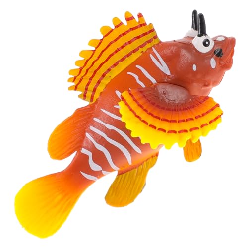 Abaodam Rotfeuerfisch-Modell Fisch-sammelfigur Gefälschte Meeresbewohner Gefälschter Rotfeuerfisch Künstliche Aquarienfische Ornament Lebensechtes Tier Steinfisch Kind Goldfisch Plastik von Abaodam
