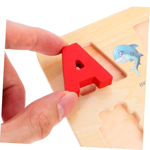 Abaodam Russisches Holzpuzzle Teiliges Alphabet Lernspielzeug Handgerechtes Holzpuzzle zur Feinmotorik Konzentration und Denkfähigkeit von Abaodam
