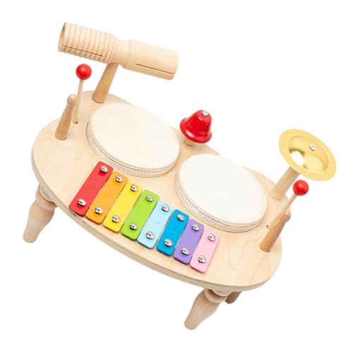 Abaodam Interaktives Holztrommelset – Musikspielzeug Für Kinder – Jazz-Schlagzeug Für Kleinkinder – Spielinstrumente von Abaodam