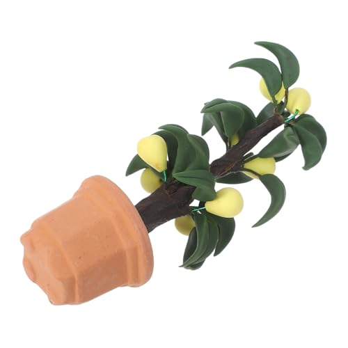 Abaodam Scale Realistische DIY Modell Fruchtbaum für Puppenhaus Dekoration Kleine Bastelbäume für Feengarten Flexible Mini Topfpflanze Zubehör von Abaodam