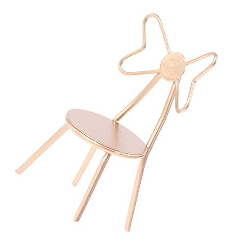 Abaodam Schlafzimmer Möbel Metall Rückenlehne Stuhl Dekoration Goldene Schmetterlingsform Für Miniaturlandschaften Und DIY Projekte von Abaodam