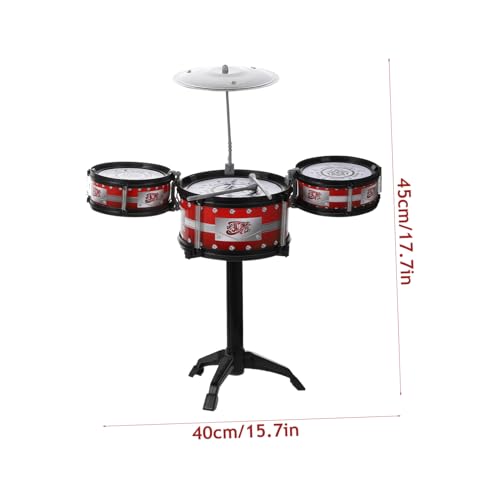 Abaodam Schlagzeug Set Musikinstrument Stabiles Jazz Drum Set mit Trommeln und Hocker Pädagogisches Musikspielzeug zur Kreativität und Konzentration für Kleinkinder Abaodam Schlagzeug Set Musikinstrument Stabiles Jazz Drum Set mit Trommeln und Hocker Pädagogisches Musikspielzeug zur Kreativität und Konzentration für Kleinkinder von Abaodam