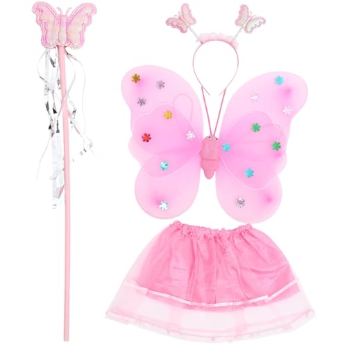 Abaodam Schmetterling Feenkostüm für Mädchen Teilig mit Schmetterlingsflügel Haarreif Rock und Zauberstab für Fasching Halloween Bühnenauftritte und Karneval Abaodam Schmetterling Feenkostüm für Mädchen Teilig mit Schmetterlingsflügel Haarreif Rock und Zauberstab für Fasching Halloween Bühnenauftritte und Karneval von Abaodam